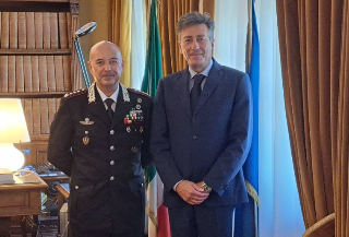 Asti - Il Prefetto Ventrice accoglie il nuovo Comandante provinciale dei Carabinieri
