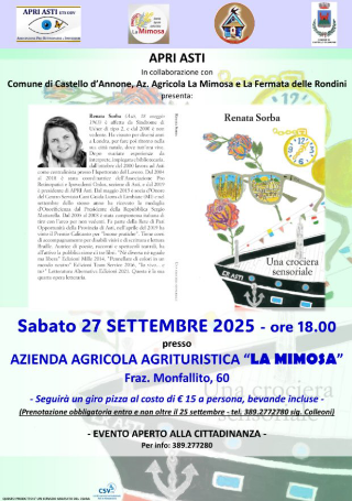 Castello d’Annone - Presentazione del libro di Renata Sorba con raccolta fondi per APRI Asti